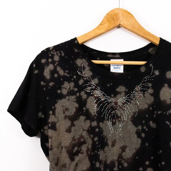 *Jerzees '2000's Style' Bleach Cropped Top - Picture 4 of 6